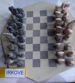 SCHAAKSPEL * AFRIKA MARMER * Compleet *, Ophalen of Verzenden, Minder dan 500 stukjes, Zo goed als nieuw, Schaken