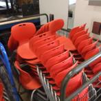 Ahrend hufterproof stapelstoelen schoolstoelen rood stapelba, Huis en Inrichting, Ophalen of Verzenden, Gebruikt, Kunststof, Vijf, Zes of meer stoelen