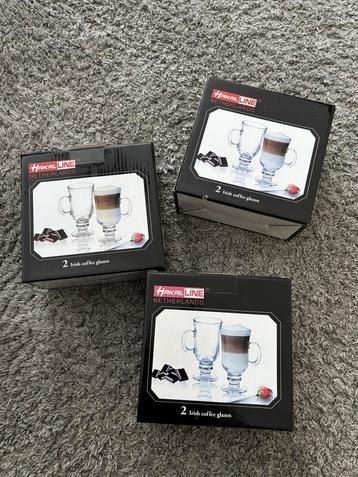 6 Irish Koffie Glazen - Hakal Line beschikbaar voor biedingen