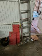 Altrex vouwladder 4x3 met platen, Ophalen, Gebruikt, Ladder, Opvouwbaar of Inschuifbaar