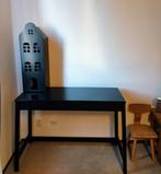 Zwartbruine houten sidetable/bureau/make-up tafel met lade, Ophalen, Gebruikt