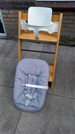 Stokke Tripp Trapp kinderstoel, met newbornset en babyset, Ophalen, Gebruikt, Meegroeistoel, Stoelverkleiner