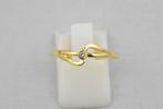 14 karaat gouden ring met Diamant 2097-G, 18 tot 19, Eu, Gebruikt, Eu