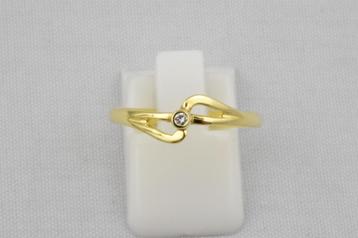 14 karaat gouden ring met Diamant 2097-G beschikbaar voor biedingen