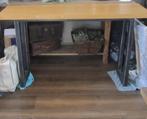 Sidetable boomstamblad eiken of acacia hout /stalen poten, Huis en Inrichting, Tafels | Sidetables, Ophalen, 100 tot 150 cm, Eikenhout