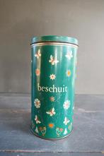 Vintage groen beschuit blik De Spar met gebruikssporen, Verzamelen, Blikken, Verzenden, Gebruikt, Overige