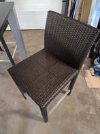 Bartafel met 4 stoelen incl. kussens, Ophalen, Met voetsteun, Zo goed als nieuw, Metaal