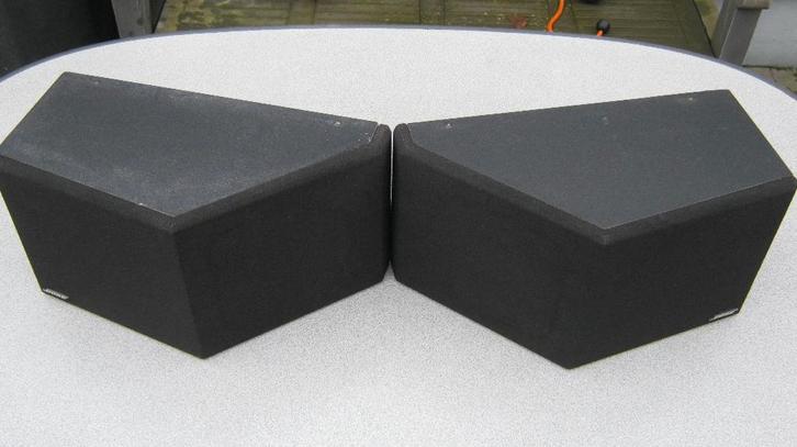 Vintage set zwarte Bose 201 luidsprekers. Heel mooi geluid!, Audio, Tv en Foto, Luidsprekers, Gebruikt, Front, Rear of Stereo speakers