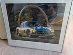 Mercedes Benz SL Gullwing Lithografie (limited edition), Antiek en Kunst, Ophalen