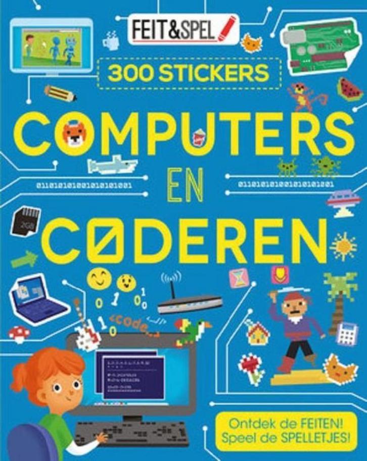 Feit en spel: Computers en coderen  (inclu. 300 stickers), Kinderen en Baby's, Speelgoed | Educatief en Creatief, Nieuw, Taal en Lezen