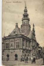 Stadhuis, Bolsward - volk fiets - 1921 gelopen, Ophalen of Verzenden, 1920 tot 1940, Gelopen, Friesland