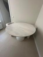 Ronde Eettafel - 120cm Diameter (Creme/Grijs), Huis en Inrichting, Gebruikt, 100 tot 150 cm, Rond, Ophalen of Verzenden
