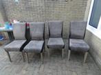 Stoelen eethoek 4 stuks. hoogte  zithoogte 49 cm., Huis en Inrichting, Stoelen, Ophalen, Gebruikt, Leer, Vier