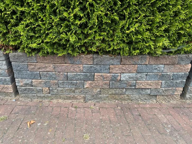Stapelstenen tuinmuur 36m1, Tuin en Terras, Gaas en Draad, Zo goed als nieuw, Minder dan 10 meter, Ophalen