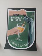 Nieuwe Westmalle DUO 72 bier poster in A3 formaat., Ophalen of Verzenden, Nieuw, Reclamebord, Plaat of Schild, Overige merken