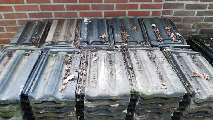 Dakpannen, Mulderpan, Gebr. Teeuwen blauw gesmoord, Doe-het-zelf en Verbouw, Dakpannen en Dakbedekking, Gebruikt, Dakpannen, Steen of Klei