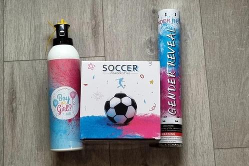 Gender Reveal - Brandblusser- Voetbal - Poederkanon, Hobby en Vrije tijd, Feestartikelen, Nieuw, Feestartikel, Geboorte of Huwelijk