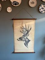 Oude schoolplaat - Hert, Ophalen of Verzenden, Natuur en Biologie
