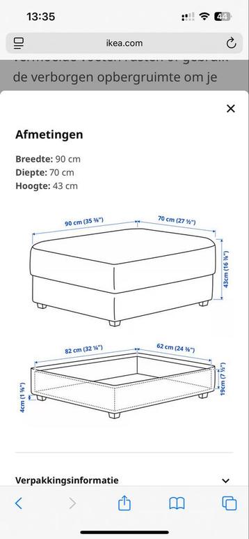 IKEA Kivik Bank + gratis Voetenbank - afbeelding 5