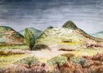 Louis van Gorkum - Duinlandschap Nederland jaren 80 - 42x60, Ophalen of Verzenden