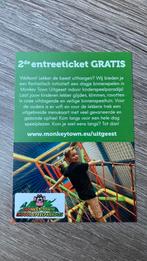 Monkeytown Uitgeest - 2de entreeticket gratis, Eén persoon, Kortingsbon
