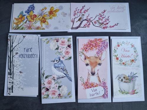 Kaarten met envelop van harte gefeliciteerd kerst blanco, Diversen, Wenskaarten, Nieuw, Ophalen of Verzenden