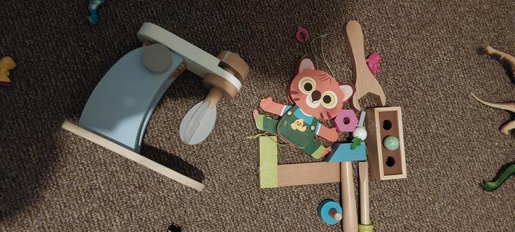 Houten Speelgoed Set, Kinderen en Baby's, Speelgoed | Houten speelgoed, Gebruikt, Overige typen, Ophalen