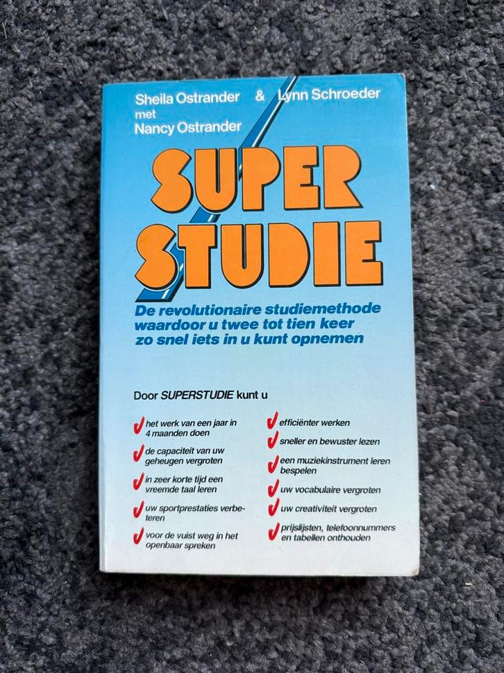 Superstudie - Sneller Leren, Boeken, Studieboeken en Cursussen, Gelezen, Overige niveaus, Ophalen of Verzenden