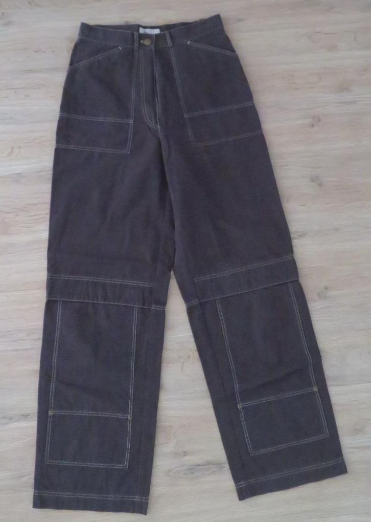 Broek Donkerbruin rechte pijp maat 36, Kleding | Dames, Broeken en Pantalons, Zo goed als nieuw, Maat 36 (S), Bruin, Lang, Ophalen of Verzenden