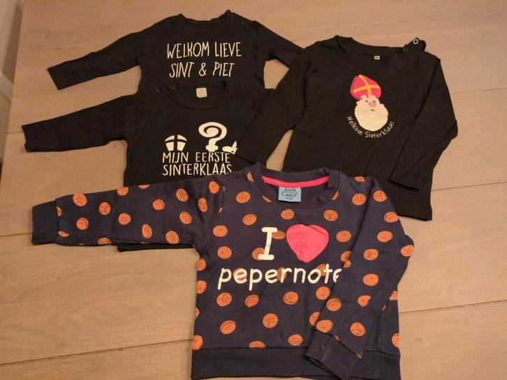 Sinterklaas shirts en trui - maat 74 t/m 104, Kinderen en Baby's, Babykleding | Overige, Zo goed als nieuw, Jongetje of Meisje