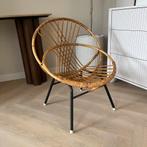 Vintage Rohe Noordwolde stoeltje rotan 60s, Ophalen, Zo goed als nieuw, Bruin, Eén