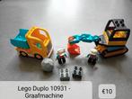 Lego Duplo 10931 Graafmachine en vrachtwagen, Gebruikt, ., Ophalen of Verzenden, Duplo