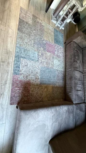 Flint 99 - Kleurrijk vloerkleed met patchwork (160x230cm) beschikbaar voor biedingen