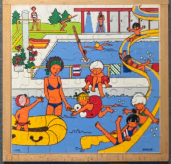 Houten puzzel Rolf (64 stukjes), Kinderen en Baby's, Speelgoed | Educatief en Creatief, Gebruikt, Puzzelen, Ophalen