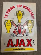Grote vintage Ajax sticker jaren 70 Dik Bruynesteyn - 2, Verzamelen, Sportartikelen en Voetbal, Ophalen of Verzenden, Zo goed als nieuw