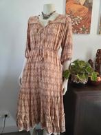 Jaase Chai print Olly midi dress | maat L, Kleding | Dames, Jaase, Beige, Maat 42/44 (L), Ophalen of Verzenden