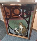 Reclame spiegel JOB sigaretten Mucha vintage, Ophalen, Reclamebord
