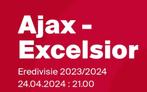 Ajax-Excelsior Noord 1e ring, 2 stuks naast elkaar, Tickets en Kaartjes, Sport | Voetbal, April, Losse kaart, Twee personen