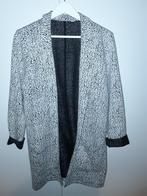 Geisha Wit/Zwart Jasje Van Zachte Stof Maat L, Maat 38/40 (M), Geisha, Verzenden, Wit