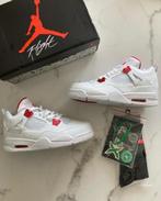 Air Jordan 4 Retro Metallic Red Maat 44, Kleding | Heren, Schoenen, Nieuw, Ophalen of Verzenden, Wit