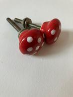 Meubelknopjes/ladeknopjes emaille paddestoel retro, Ophalen of Verzenden, Zo goed als nieuw