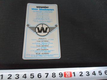 sticker WEWELER voor bladveren Rotterdam Amsterdam Hoogezand beschikbaar voor biedingen