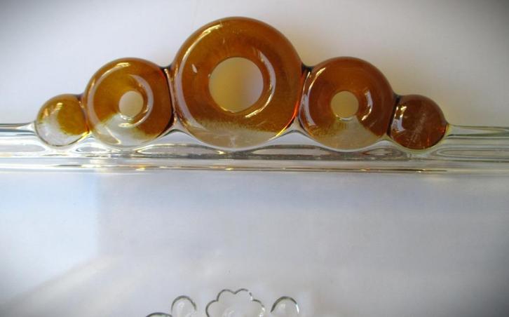 Schaal Walther Glas Campana Cakeschaal~Sandwichschaal~Glas, Antiek en Kunst, Antiek | Glas en Kristal, Ophalen of Verzenden