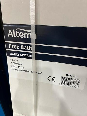 Alterna Badklapwand 80x140cm - Nieuw in doos beschikbaar voor biedingen