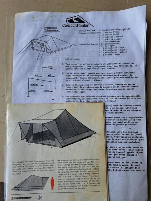 De Waard Tent: Zilvermeeuw, Caravans en Kamperen, Tenten, tot en met 5, Gebruikt, Ophalen