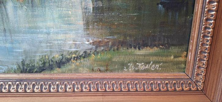 Schilderij: Landschap met Koe, Antiek en Kunst, Kunst | Schilderijen | Klassiek, Ophalen