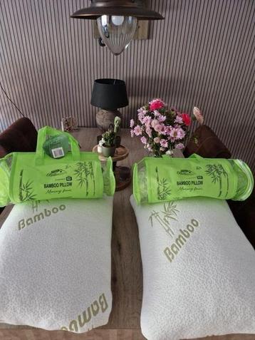 2 Nieuwe Hoofdkussen Bamboo  beschikbaar voor biedingen