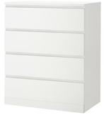 MALM ladekast 4 lades (wit, 80x100 cm), Ophalen, Kunststof, 50 tot 100 cm, Zo goed als nieuw