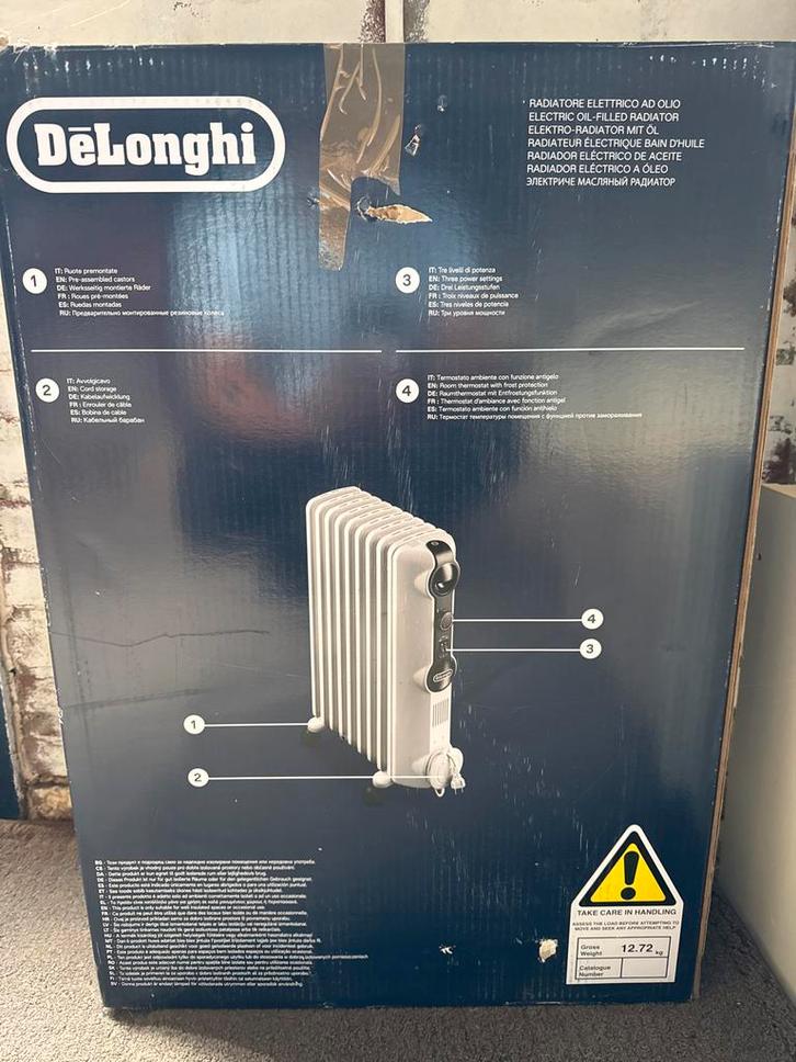 Elektrische Oliegevulde Radiator - DeLonghi, Witgoed en Apparatuur, Fornuizen, Gebruikt, Vrijstaand, Elektrisch, Ophalen