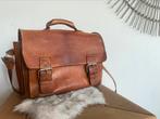 Prachtige leren Ruitertas / vintage schooltas, Sieraden, Tassen en Uiterlijk, Tassen | Schooltassen, Minder dan 30 cm, Bruin, Aktetas of Boekentas